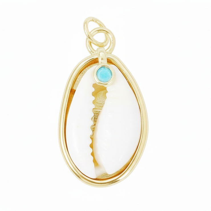 Mermaid Cowrie Charm