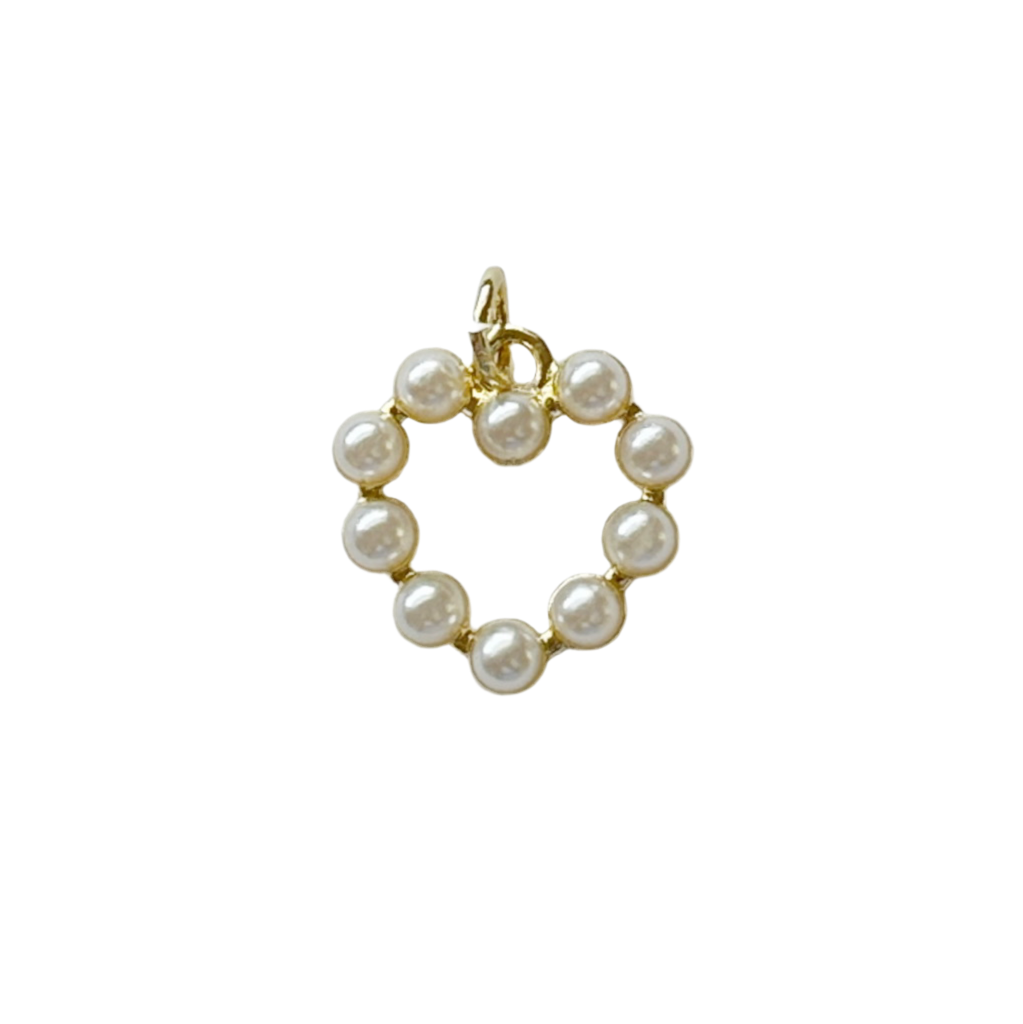 Pearl Heart Charm