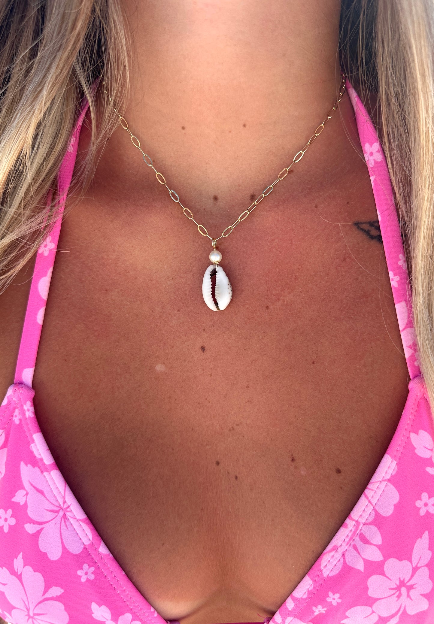Pearl Cowrie Necklace