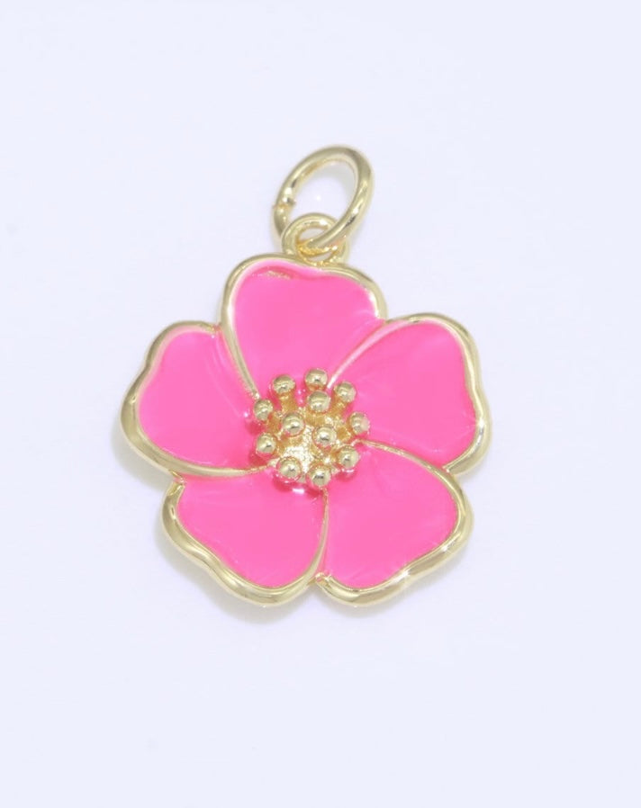 Pink Flower Charm