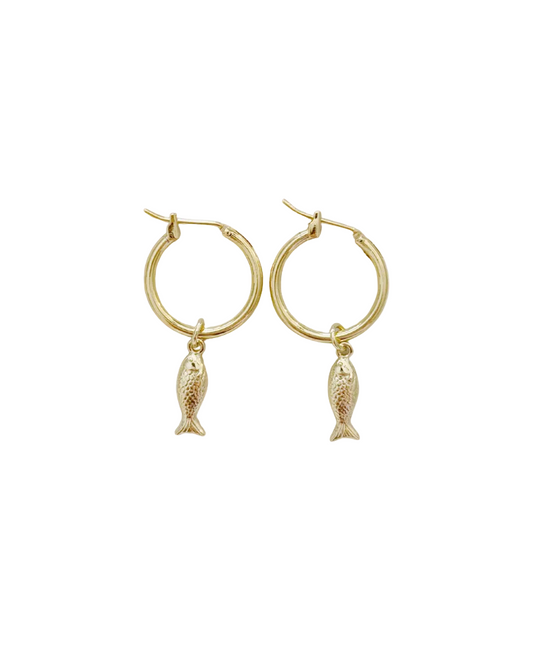 Twin Fish Hoops
