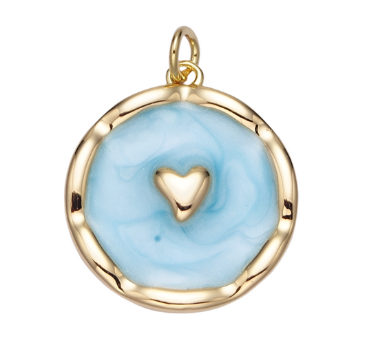 Blue Heart Charm