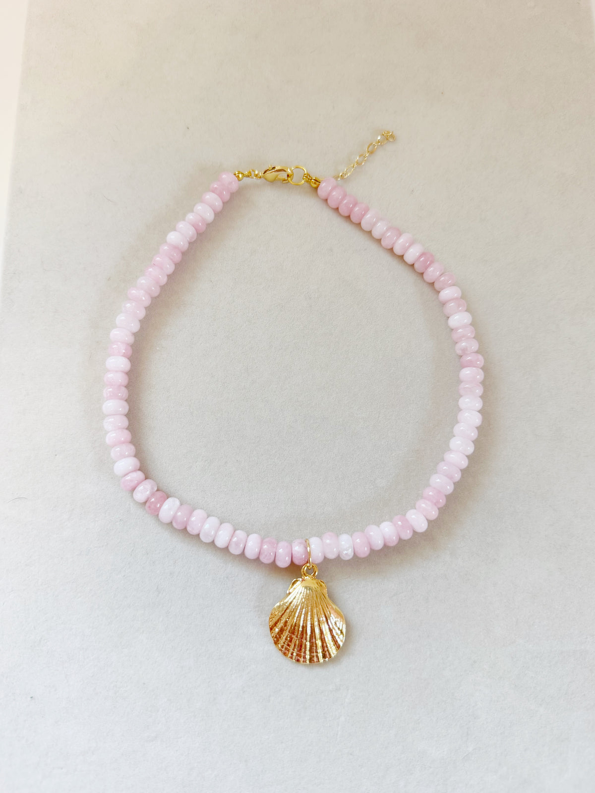 pink shell necklace