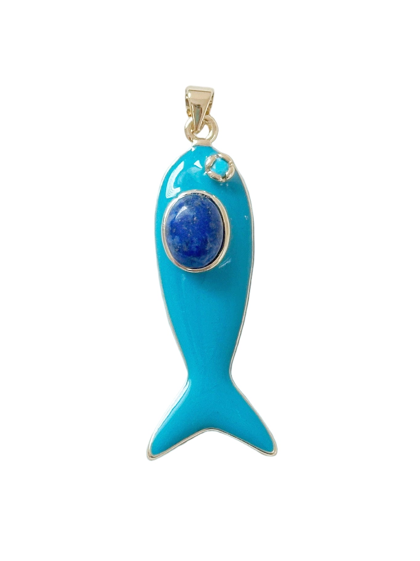 Blue Gem Fish Charm