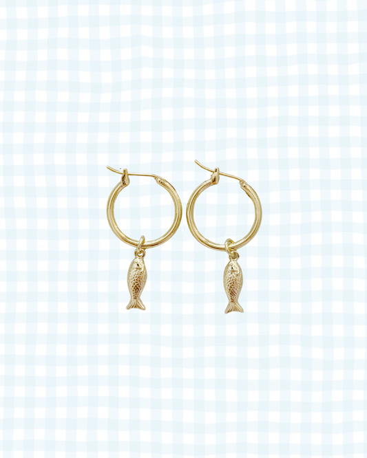 Twin Fish Hoops