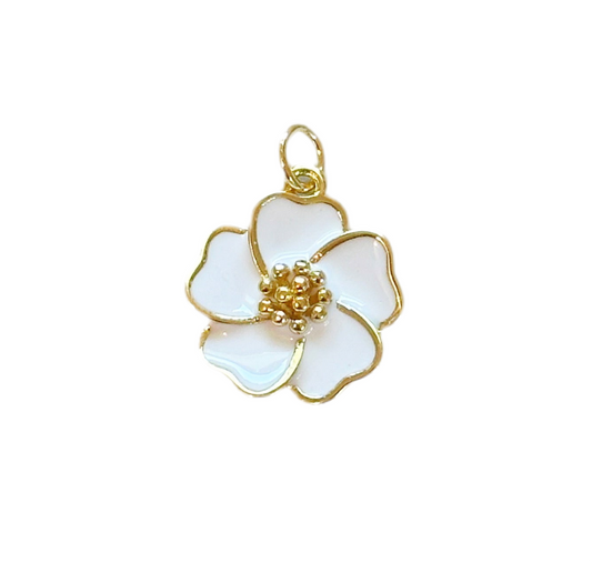 White Flower Charm
