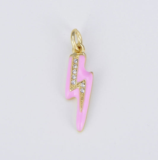 Pink Lightning Charm