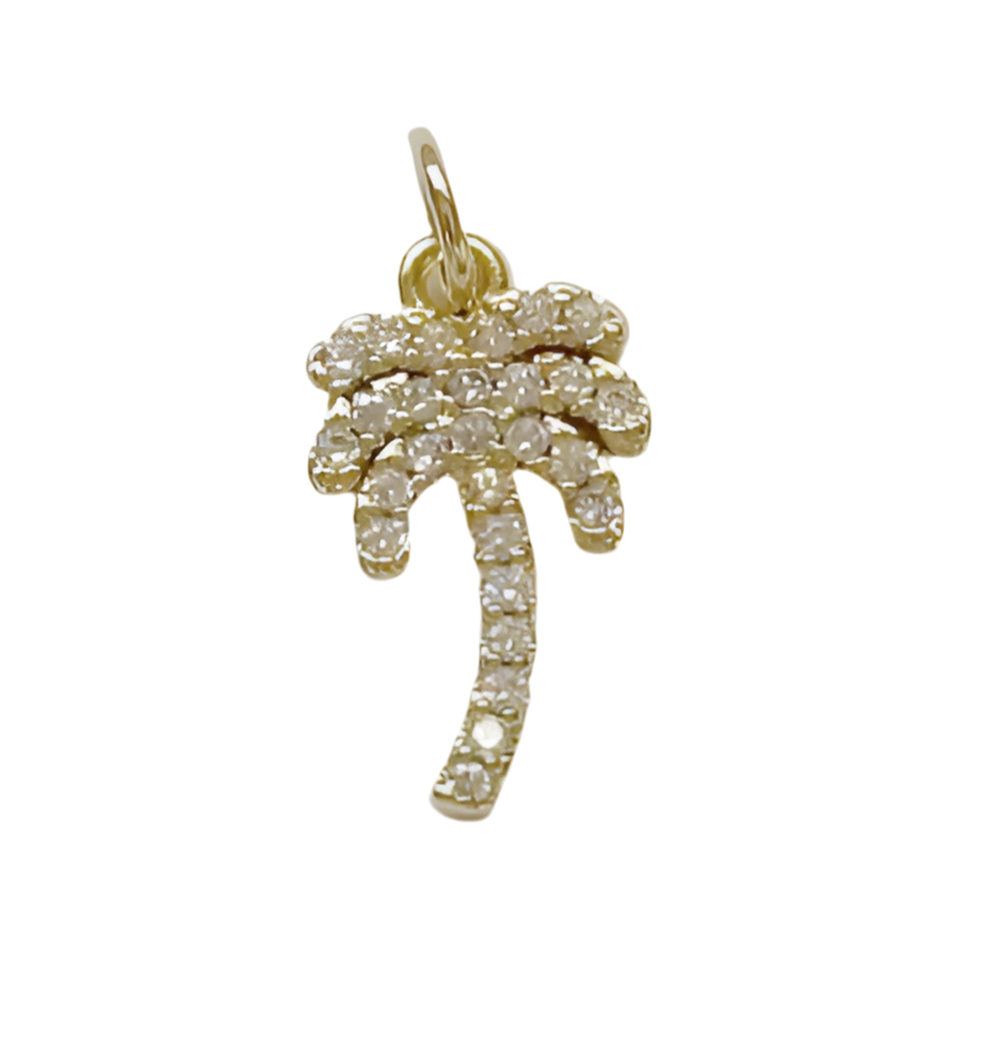 Sparkly Palm Tree Charm