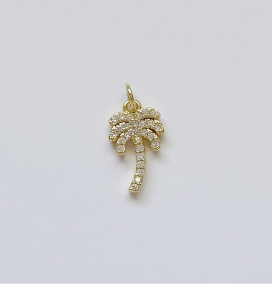 Sparkly Palm Tree Charm