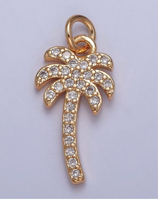 Sparkly Palm Tree Charm