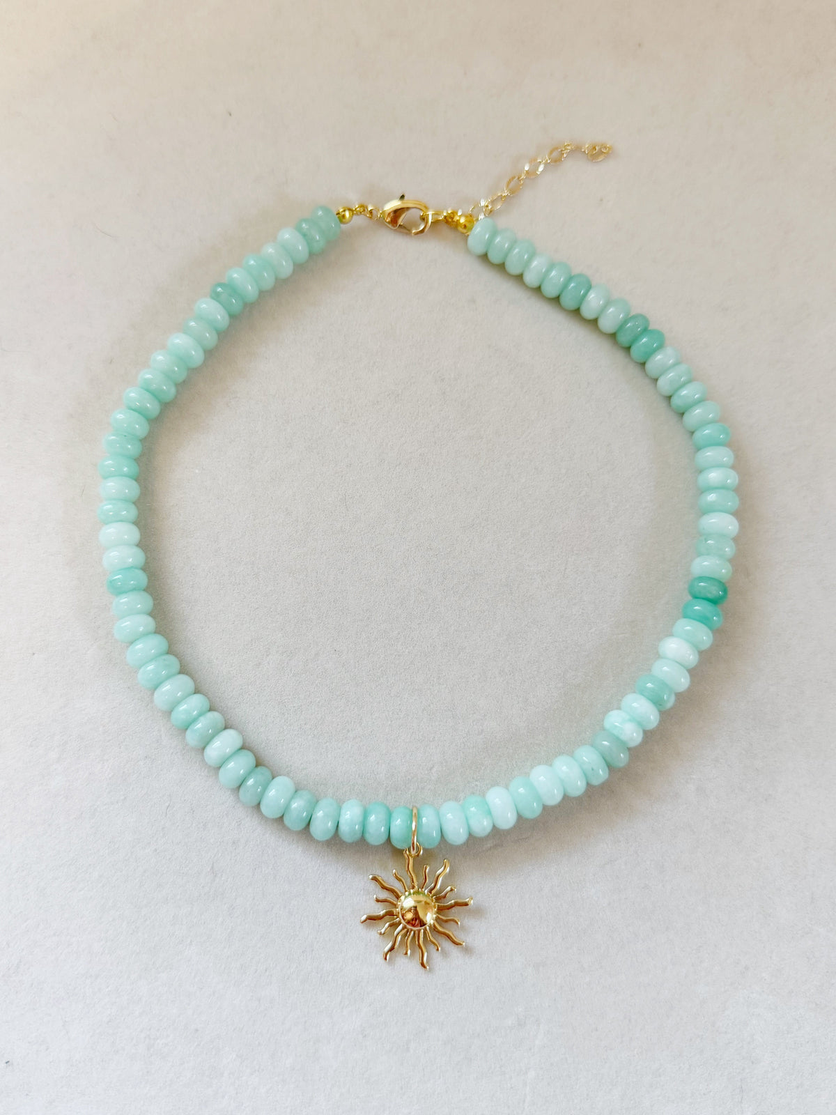 seafoam sun necklace