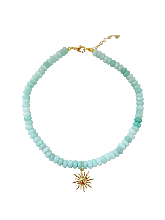 seafoam sun necklace