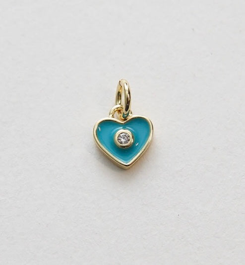 Dainty Blue Heart Charm