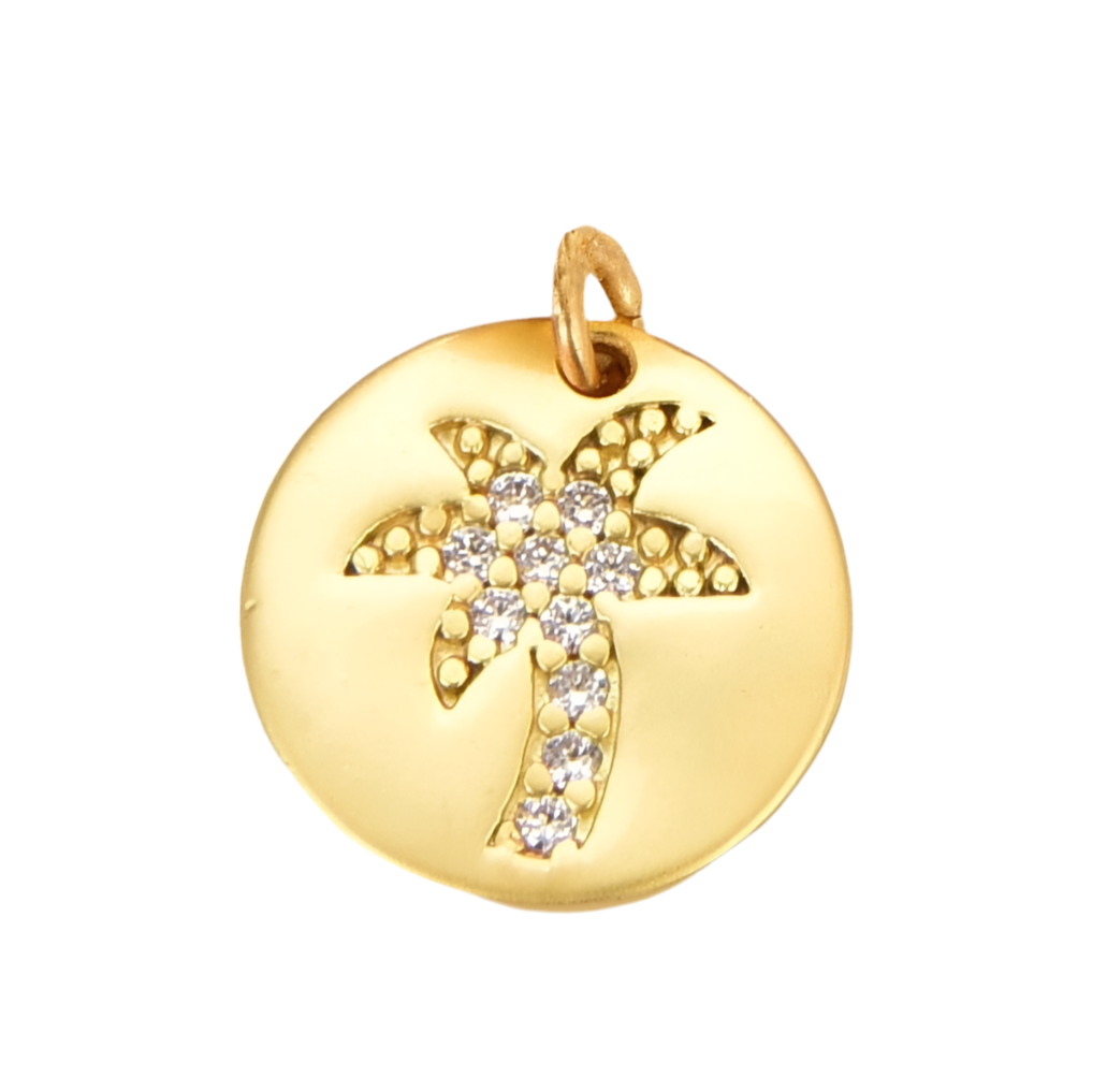 Palm Tree Coin Charm